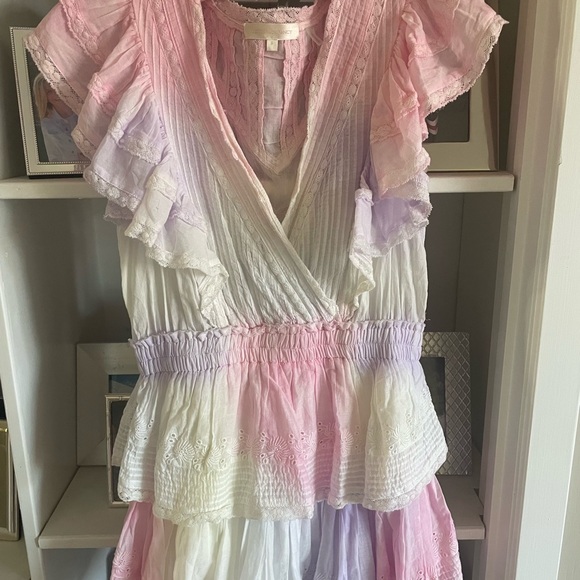 LoveShackFancy Pink and White Mini Dress - Picture 2 of 4